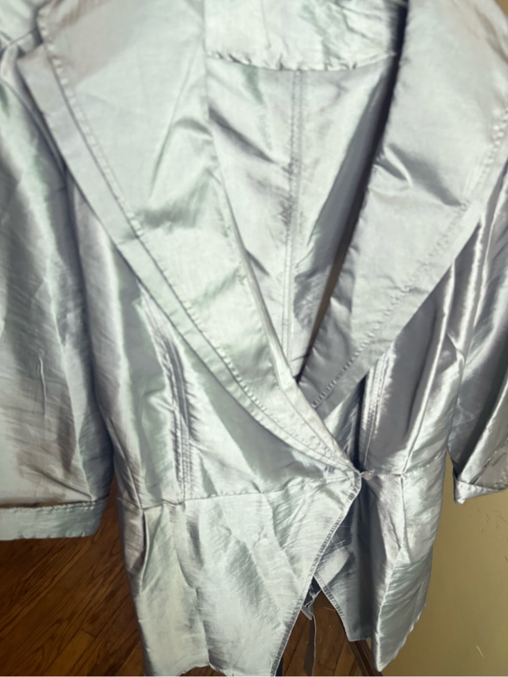 Milano Silver Satin Women's Jacket